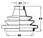 BORG & BECK gofruotoji membrana, kardaninis velenas BCB2380